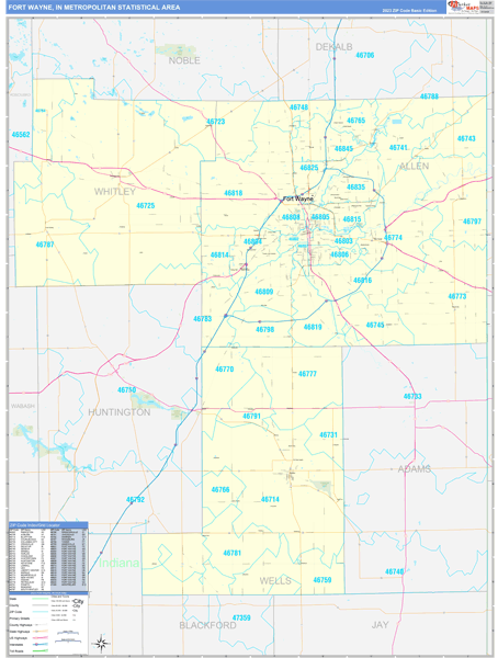 Fort Wayne Metro Area Map Book Basic Style